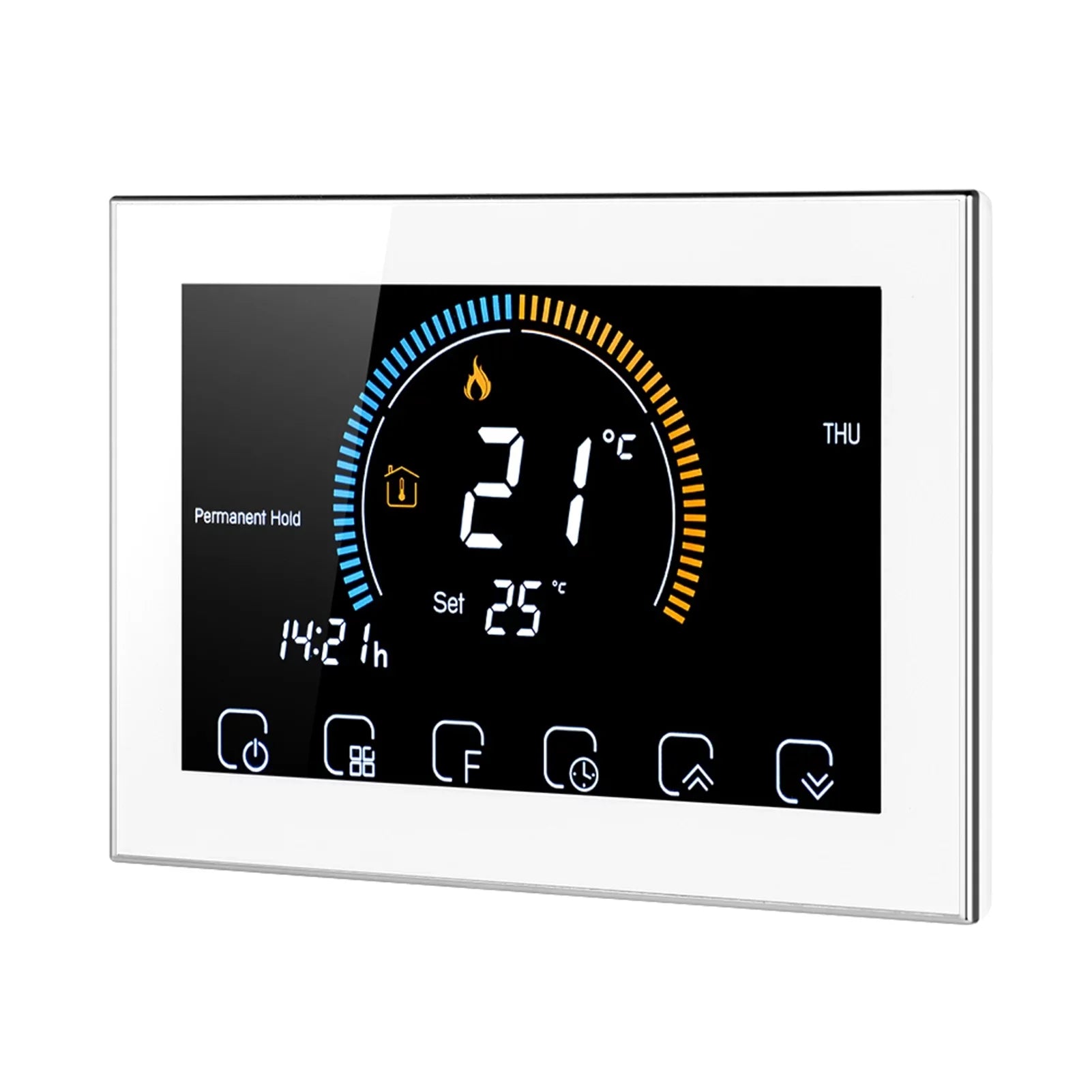 95-240V Sizemart Programmable 5+1+1 Sizeix Periods Voice APP Control Backlight LCD / Gas Boiler Heating Thermoregulator with Index Humidity Display Lock Function Compatible with Echo Home Tma