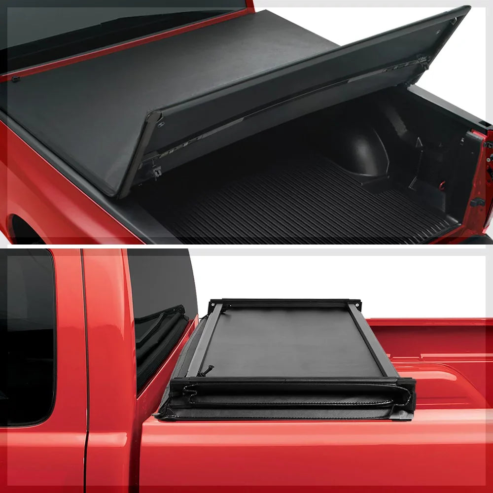 Sizehort Bed Tonneau Cover 5.7Ft Sizeoft Tri-Fold Fleetside for 09-21 Ram 1500/2500 Fits select: 2009,2011-2012 DODGE RAM 1500