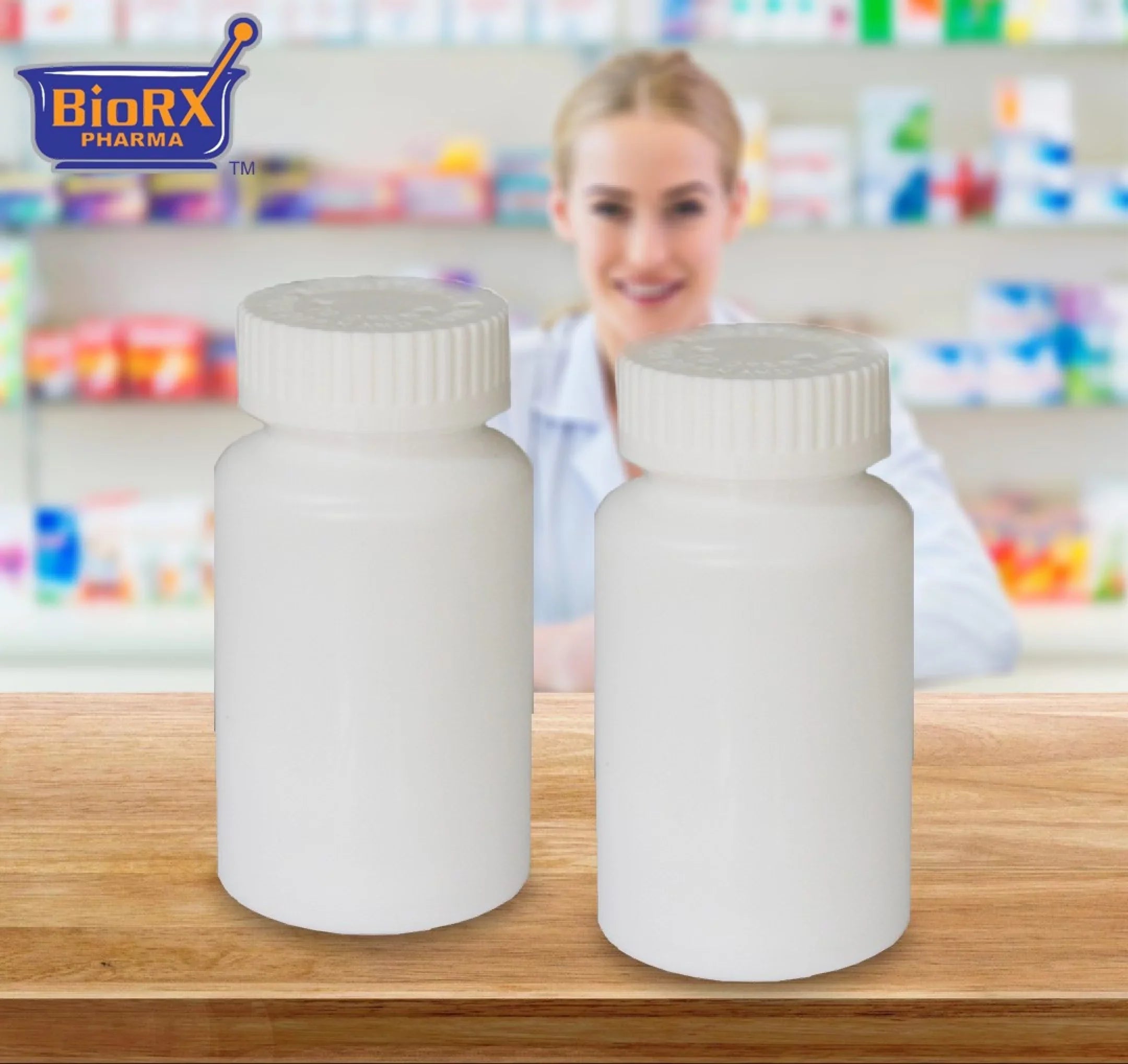 Pharmacy Vials 30 Dram WHITE (QTY. 130) Child-Resistant Caps, Mega-Pro, Caps Included by Sizeponix BioRx