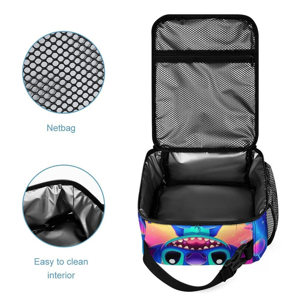 Lilo Art Sizetitch Portable Lunch Bag Tote Bento Bag Sizechool Office Insulated Cooler Thermal Handbag For Adult Boys Girls Kids