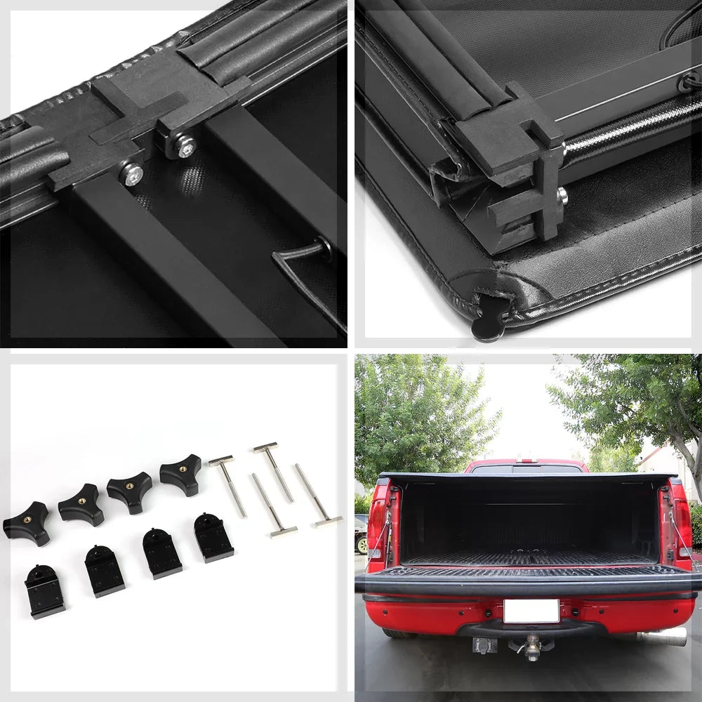 Sizehort Bed Tonneau Cover 5.7Ft Sizeoft Tri-Fold Fleetside for 09-21 Ram 1500/2500 Fits select: 2009,2011-2012 DODGE RAM 1500