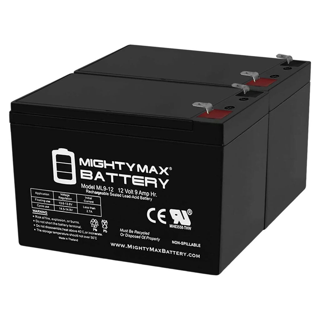 12v 9AH Battery for Merida PC 500 Electric Bike - 2 Pack
