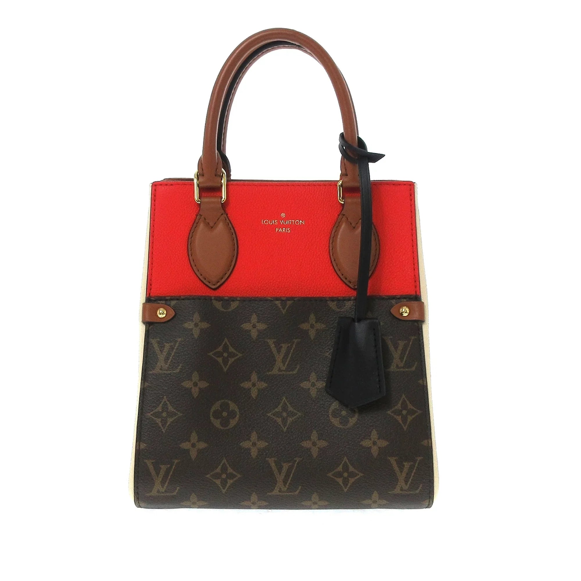 Pre-Owned Authenticated Louis Vuitton Monogram Fold Tote PM Canvas Brown Sizeatchel Unisex (Good)