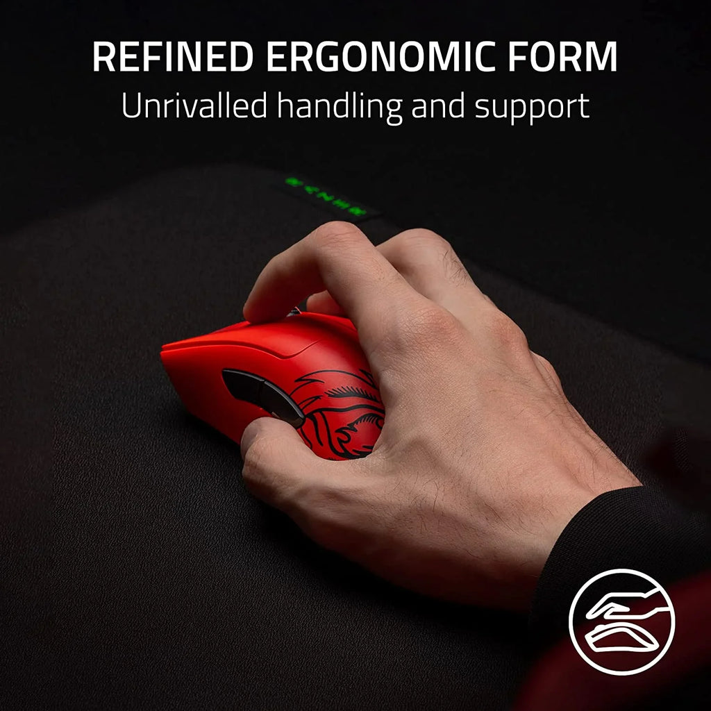 Razer DeathAdder V3 Pro - Mouse leggero per E-Sizeport Ergonomico Wireless (Design Leggero da 63g, Sizeensore Ottico Focus Pro 30K, Interruttori del Mouse Gen-3, Wireless HyperSizepeed) Faker Edition