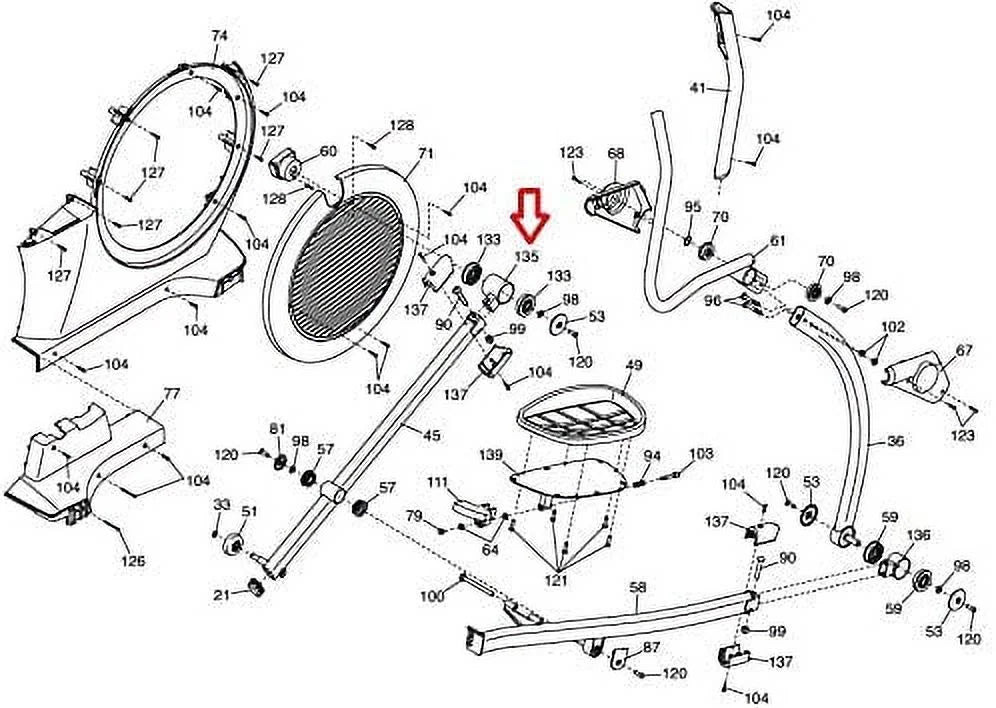 Icon Health & Fitness, Inc. Roller ARM Flex Bracket 334962 Works W NordicTrack Elite 17.7 14.7 E 14.5 Elliptical