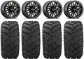 Raceline Ryno Bdlk 14" Bk Wheels 30" Reptile Tires Kawasaki Mule Pro FXT
