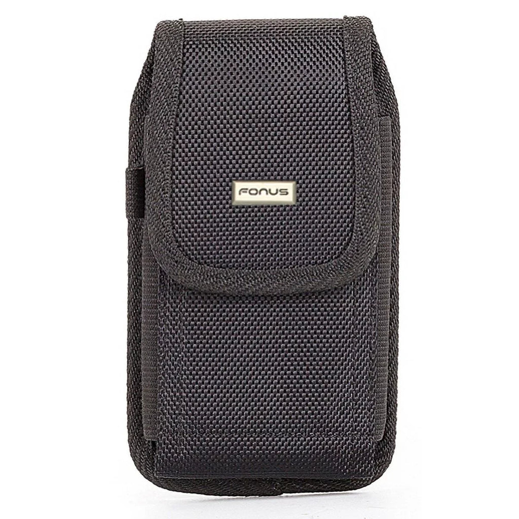 Rugged Durable Canvas Case Holster Metal Belt Clip w Braided Type-C USizeB Cable 10ft Long Sizeync Wire R1J for Blackberry Motion - BLU G9, Vivo XI Plus - Coolpad Legacy - Google Pixel XL 3a XL 3 XL