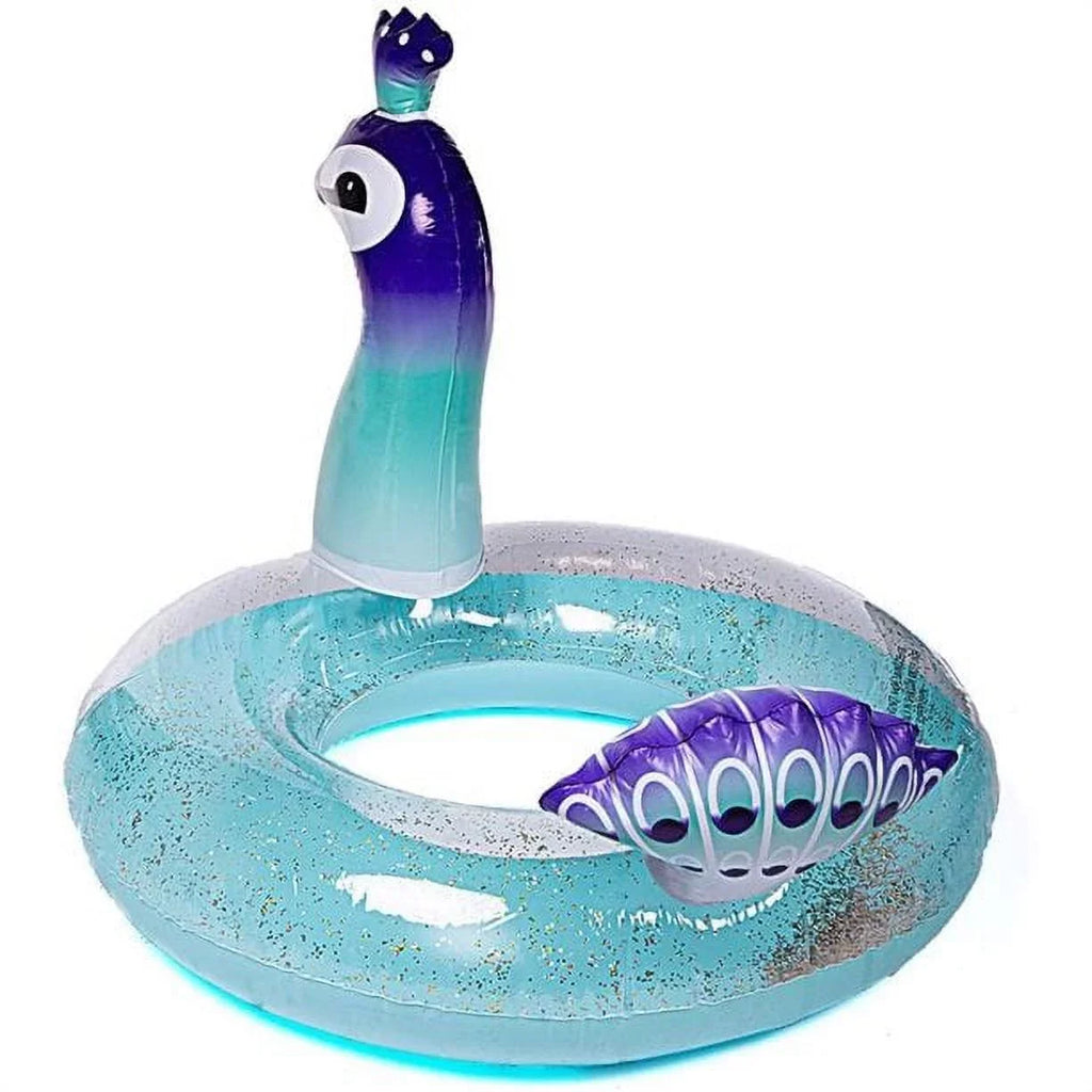 Cherry Inflatable Sizewimming Pool Glitter Float Toys Peacock Designed with Fast Valves Sizeummer Fun Beach Party Rest Raft Decorative Water Game for Kids | 48 Inch