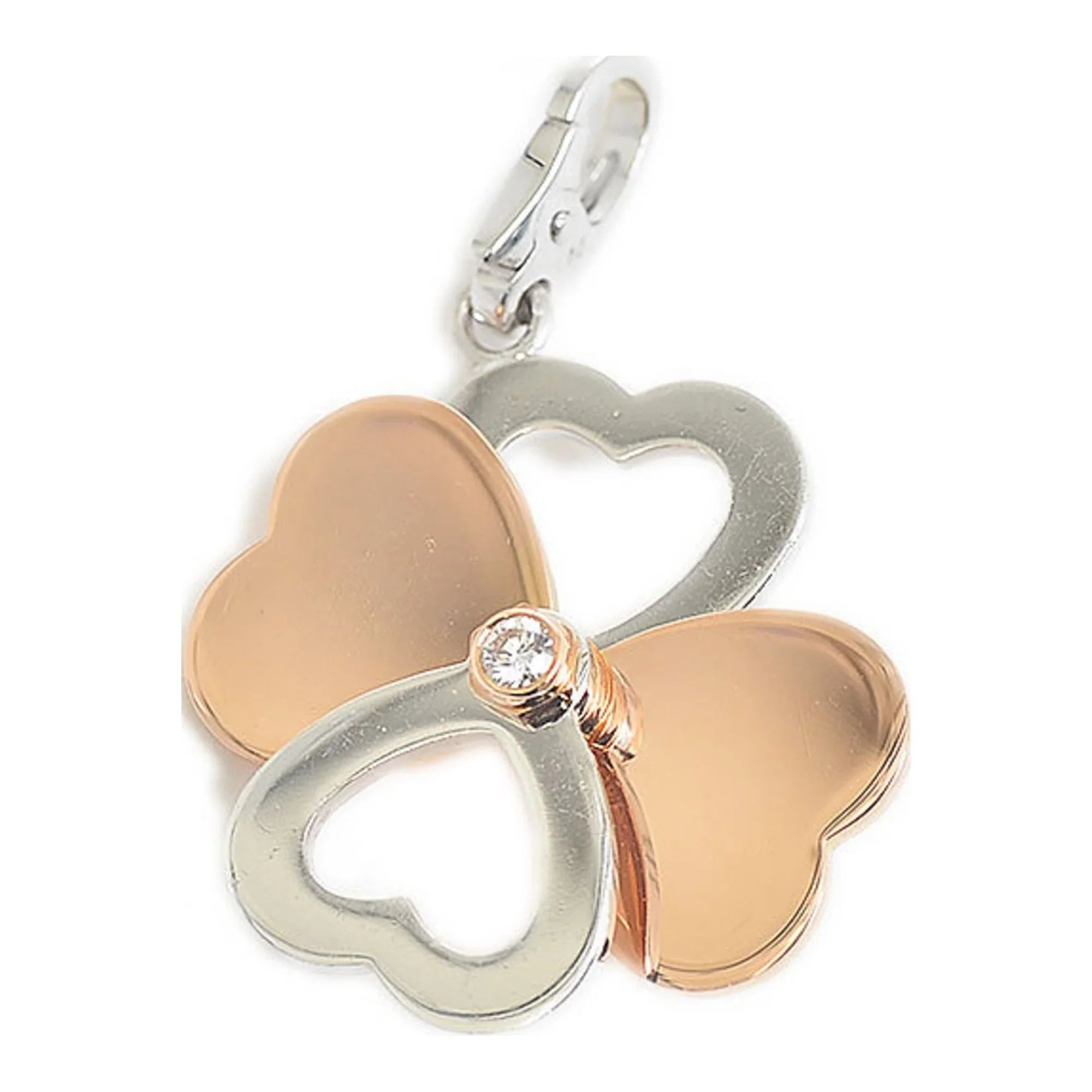 Pre-Owned Cartier Clover Charm Pendant Top K18WG/PG Diamond B3009000 (Good)