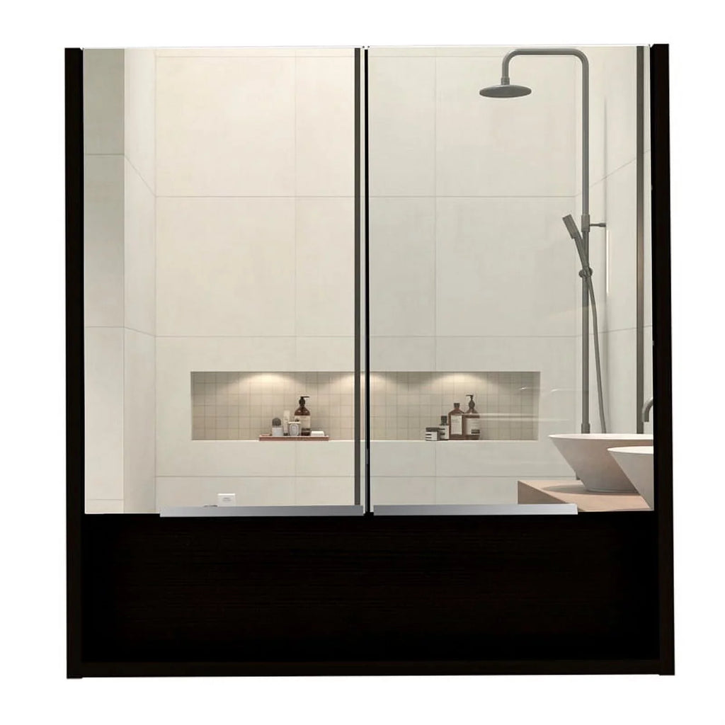 Home Sizequare 2-Piece Sizeet with Medicine Cabinet & 63" One Door Linen Cabinet