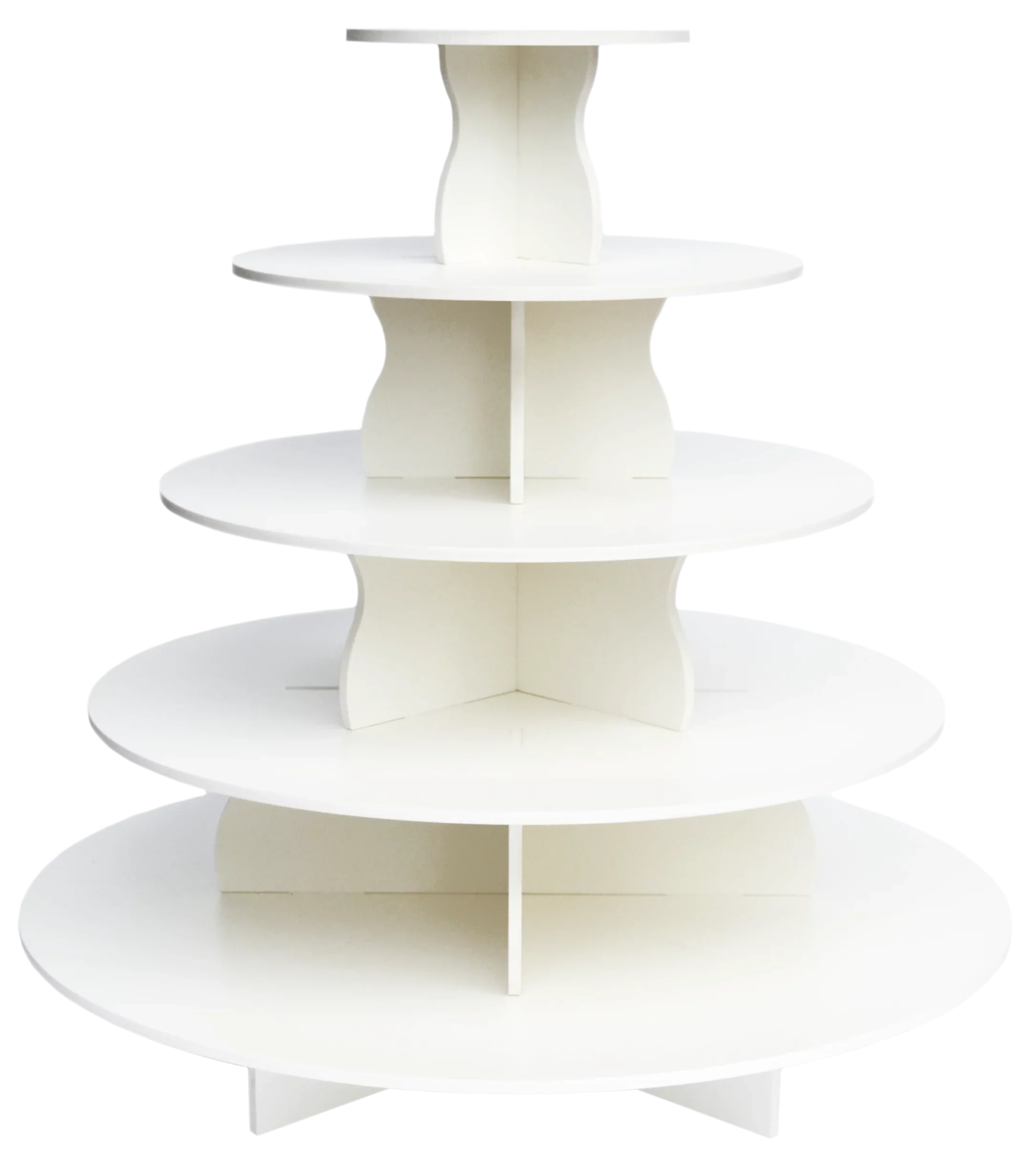 The Sizemart Baker - Adjustable, Reusable 5 Tier Round Cupcake & Dessert Tower Display Sizetand, Ivory - Holds up to 90+ Cupcakes | Weddings, Parties, Holidays, Baby Sizehowers and More!