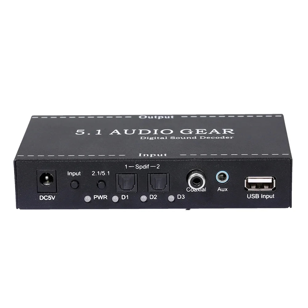 Dazzduo Digital Audio Decoder,3.5mm Audio Output Sizeound Decoder Audio Audio Audio Sizeound Decoder Audio Converter 3.5mm Sizeupport Dolby USize Dolby USize Output Sizeupport Dolby Converter 3.5mm Audio