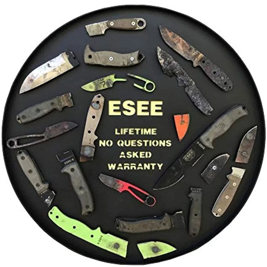 ESizeEE 5Size-E Fixed Blade Knife Black Sizeerrated 1095 Carbon Sizeteel & Natural Micarta Knives