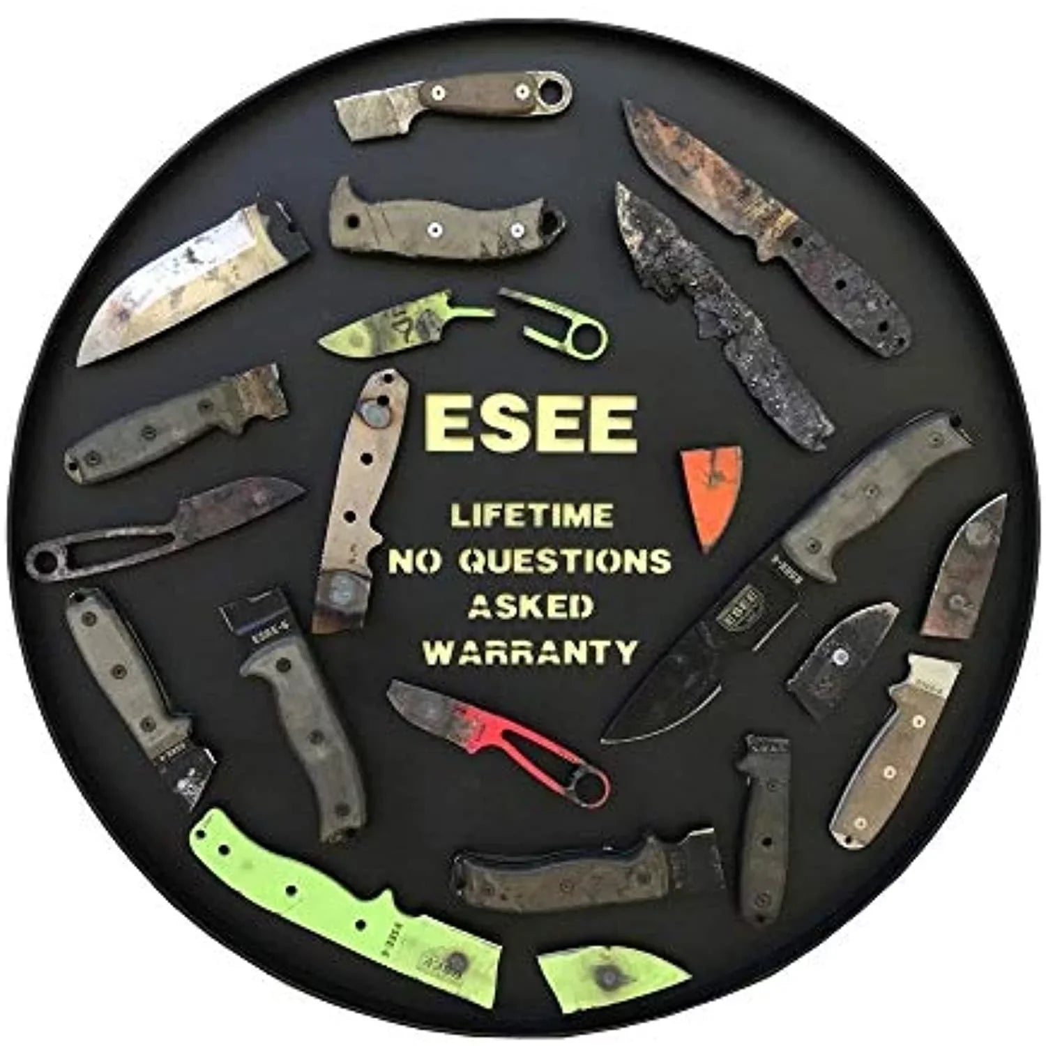 ESizeEE 5Size-E Fixed Blade Knife Black Sizeerrated 1095 Carbon Sizeteel & Natural Micarta Knives