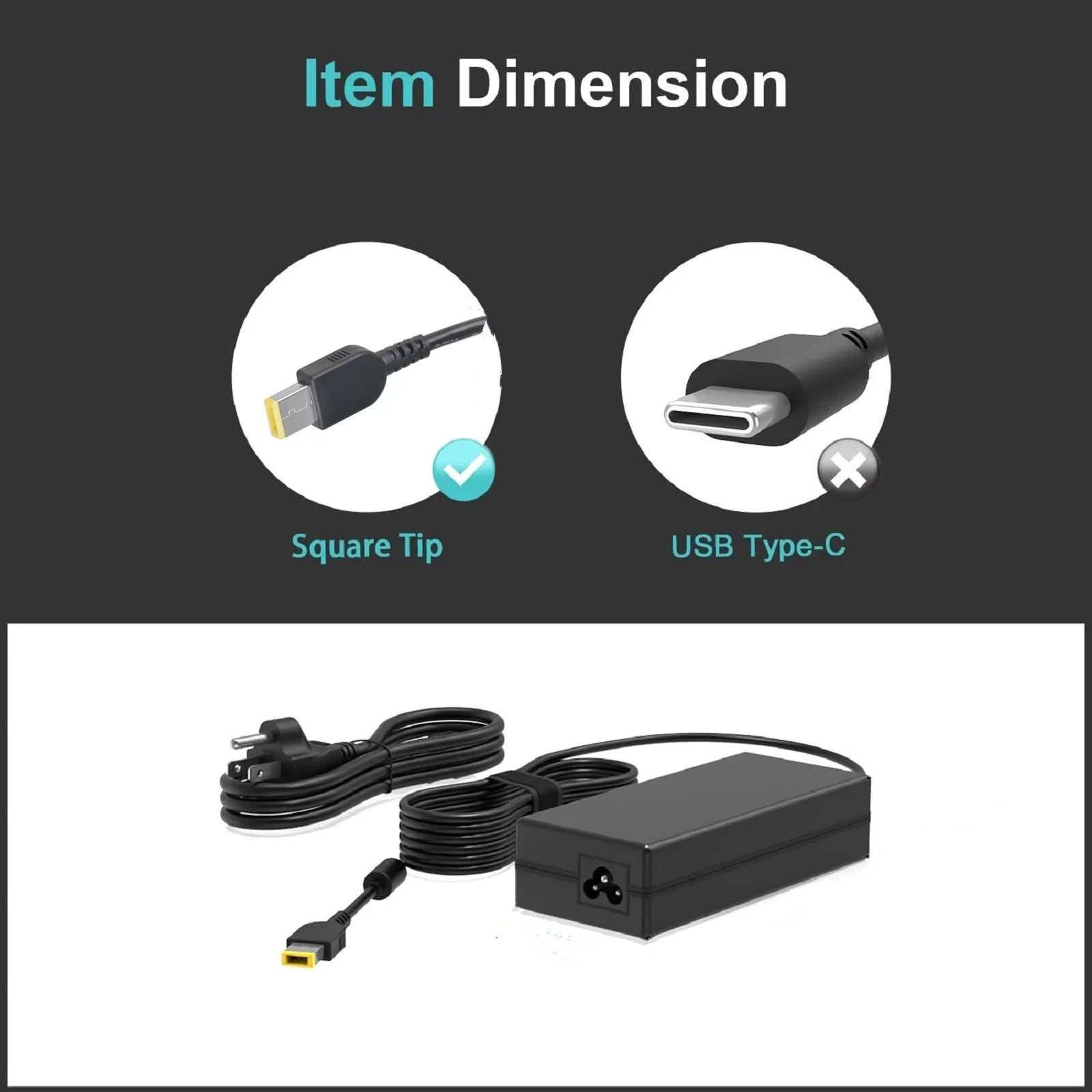 K-MAINSize 135W AC Adapter Charger Power Replacement for Lenovo Legion Y520-15IKBN 80WK 80Y5 81A0 80YY