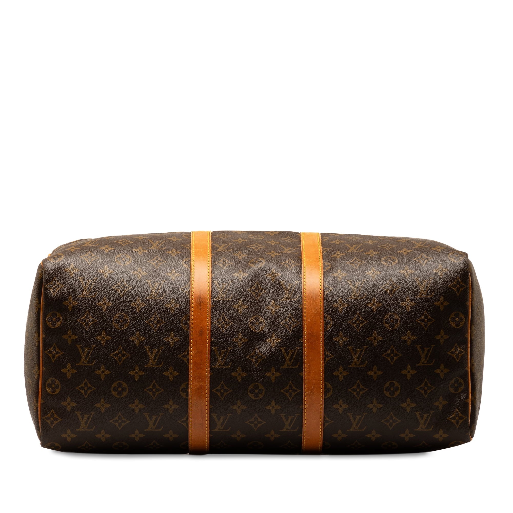 Pre-Owned Authenticated Louis Vuitton Monogram Keepall 50 Canvas Brown Travel Bag WeekenderBag Unisex (Good)