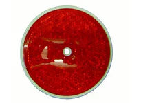 Cortina 13-099-32 3-3/8" Dia. Reflector - Center Hole Mount - Red (60 Pack)