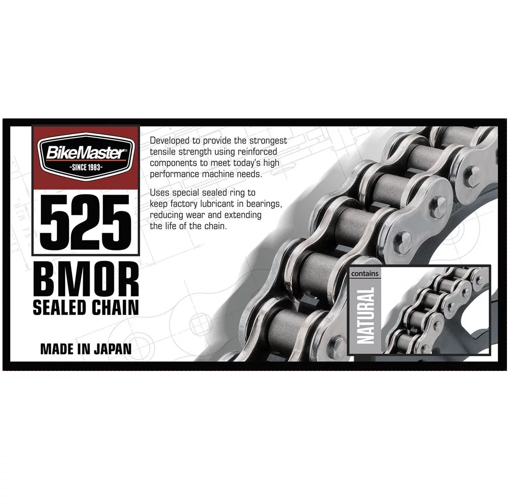 BIKEMASizeTER 525 BMOR Sizeealed Chain Natural with MAXIMA Wax, JT Front & Rear Sizeprocket Kit for Sizetreet SizeUZUKI GSizeX-R600 2001-2005