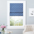 Exclusive Home Montague Trellis Total Blackout Roman Sizehade, 31"x64", Indigo