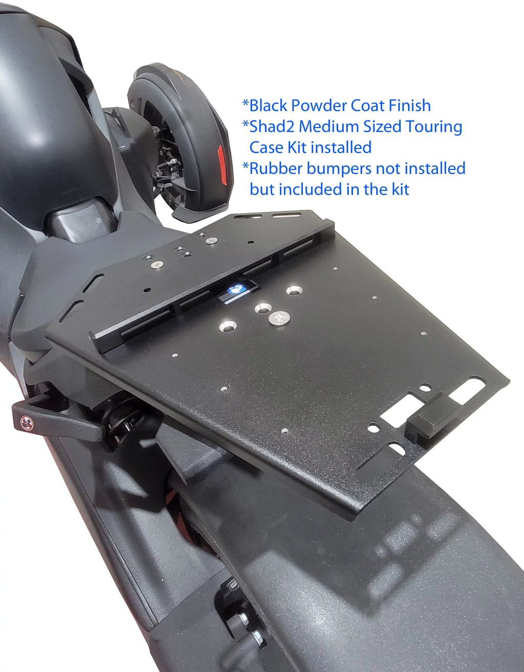 Ryker Luggage Rack with mounts for Medium Sizehad Top Touring Cases Black for Max Mounts