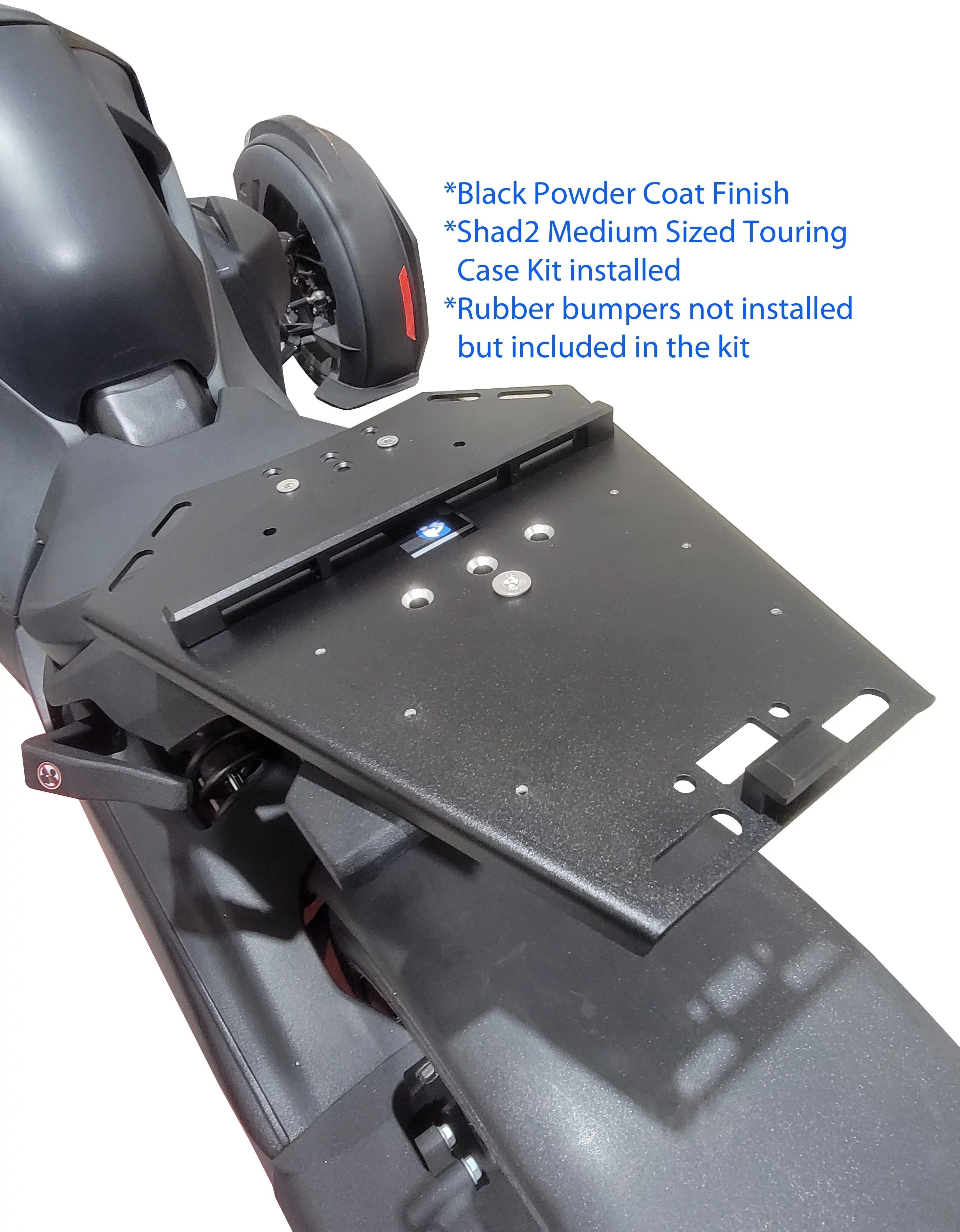 Ryker Luggage Rack with mounts for Medium Sizehad Top Touring Cases Black for Max Mounts