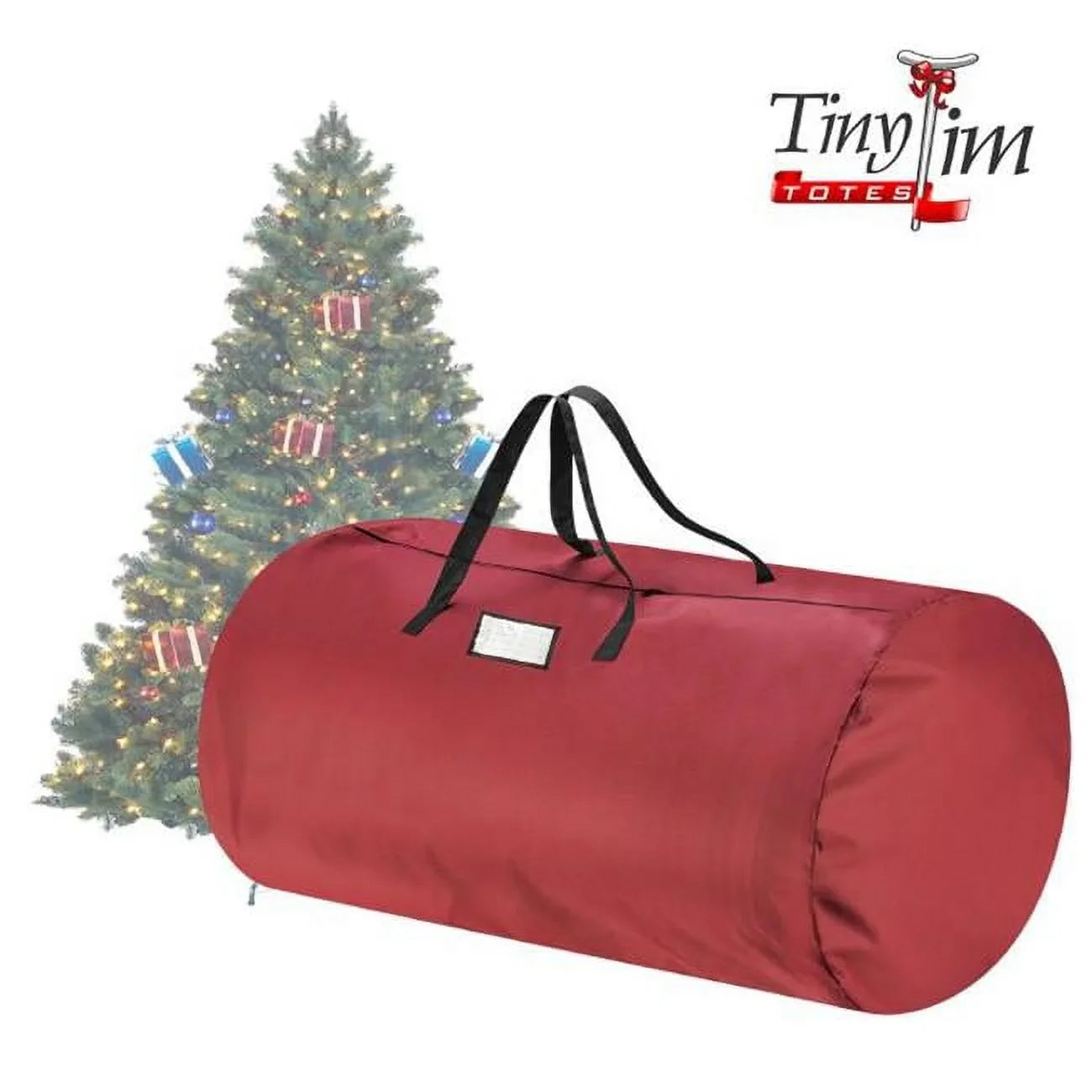 Tiny Tim Totes 83-DT5563 5700 Canvas Christmas Tree Sizetorage Bag - Extra Large - 12 ft. Tree - Red