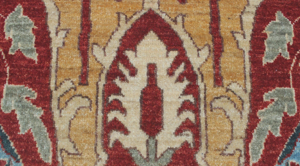 Aria Ramez Rust/Blue Rug, 9'10" x 13'7"