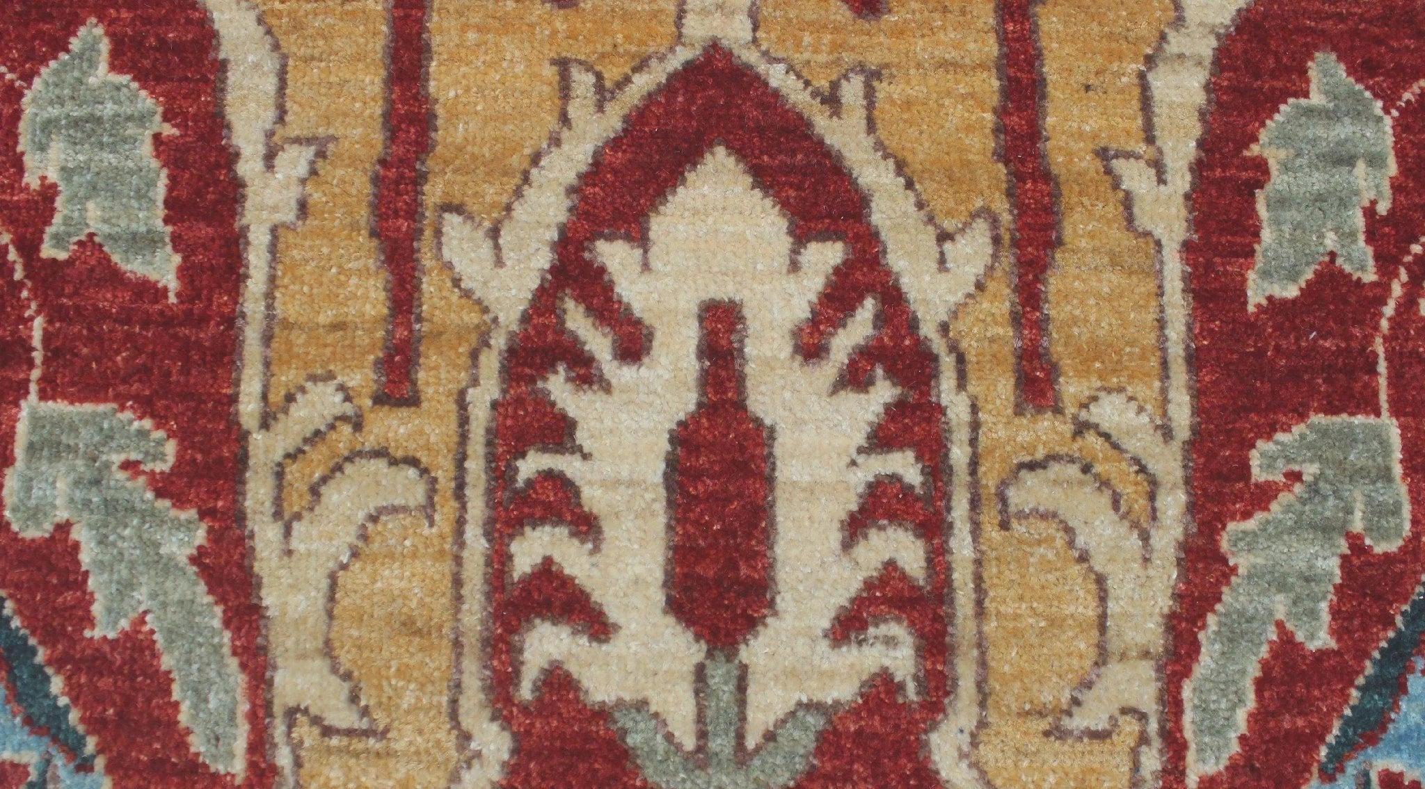 Aria Ramez Rust/Blue Rug, 9'10" x 13'7"