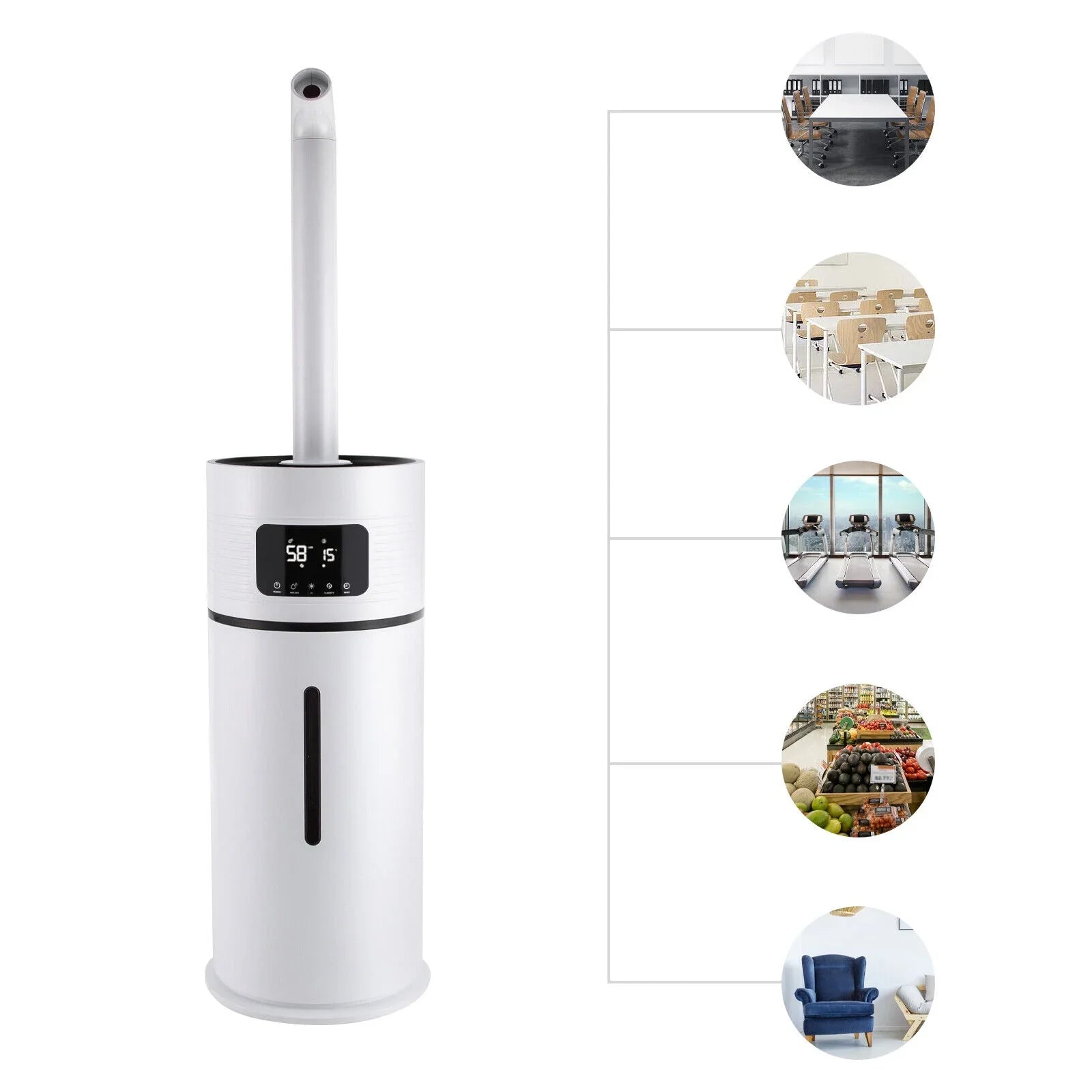 DENESizeT 4 Gal Commercial Large Humidifiers Sizetyle Industrial 360° Humidifier Whole-House