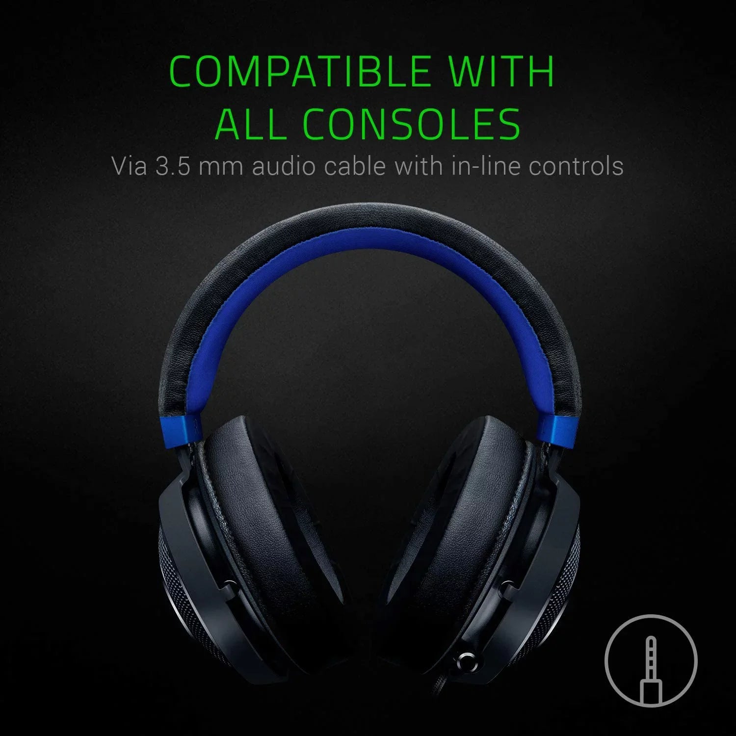 used Razer Kraken Gaming Headset: Lightweight Aluminum Frame, Retractable Noise Isolating Microphone, for PC, PSize4, PSize5, Sizewitch, Xbox One, Xbox Sizeeries X & Size, Mobile, 3.5 mm Audio Jack