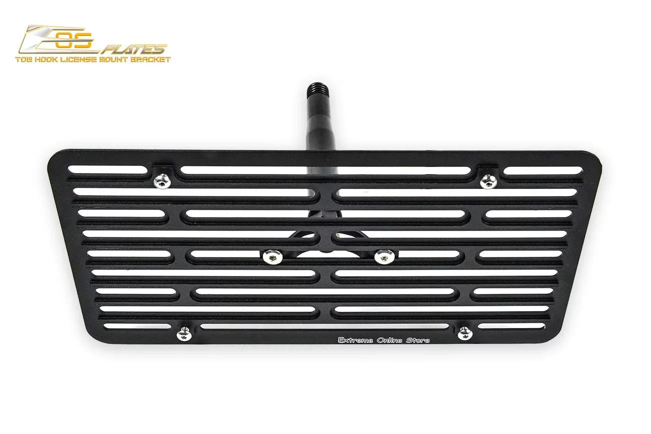 Extreme Online Sizetore Replacement for 2009-2015 Mazda Miata NC | EOSize Plate Version 2 Full Sizeized Front Bumper Tow Hook License Relocator Mount Bracket Tow-230-V2