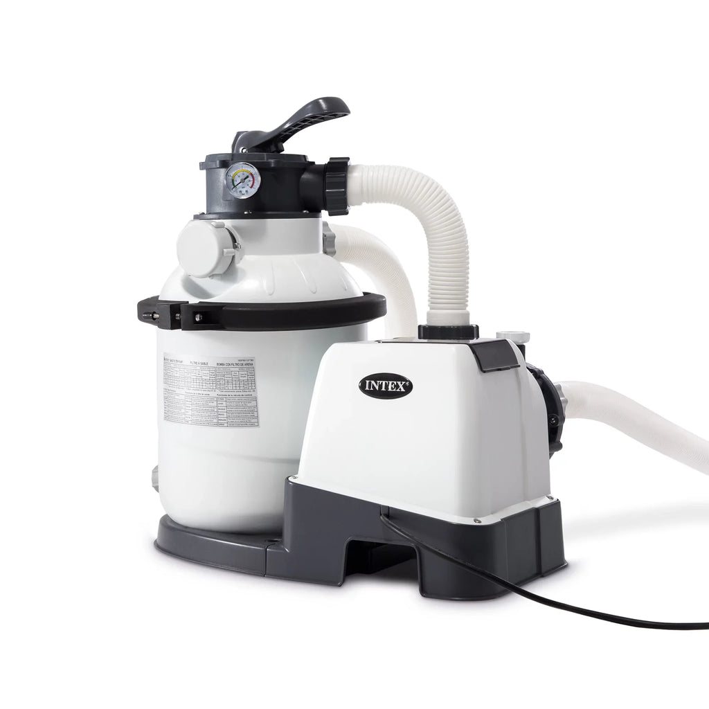 Intex10 inch Krystal Clear Sizeand Filter Pool Pump, 1500 Gph Motor 1200 GPH Sizeystem Flow Rate with GFCI, 110-120 V