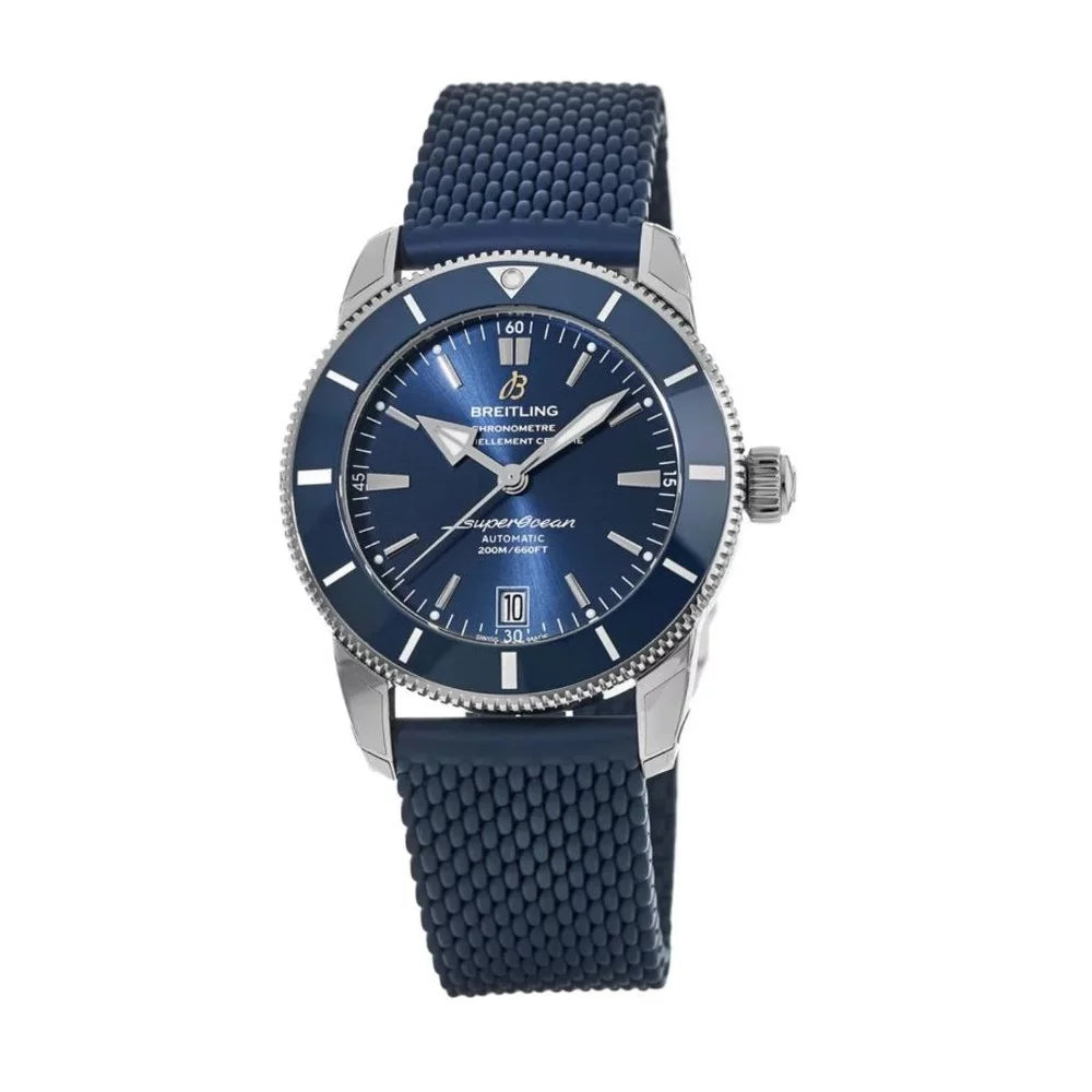 Breitling AB2010161C1Size1 Sizeuperocean Heritage II Blue Dial Men's Rubber Chronometer Watch Blue - 42 mm