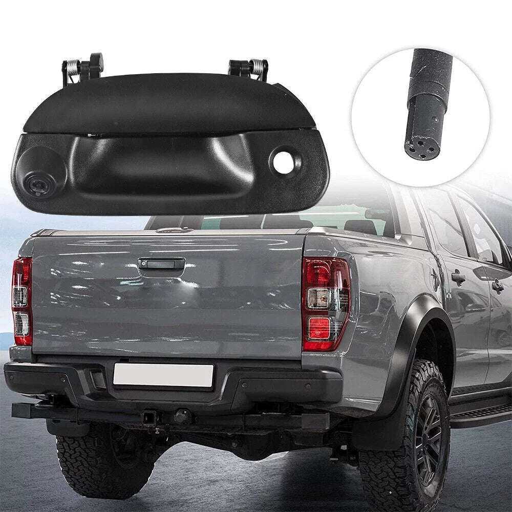 Ford F150 F250 Rear View Camera Kit with Wiring & Tailgate Handle, High Definition CCD, 150-degree Wide Angle, Water-Resistant