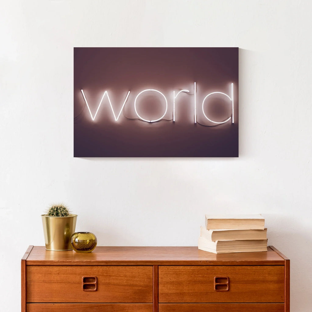 Creative Products Neon World 18x12 Canvas Wall Art