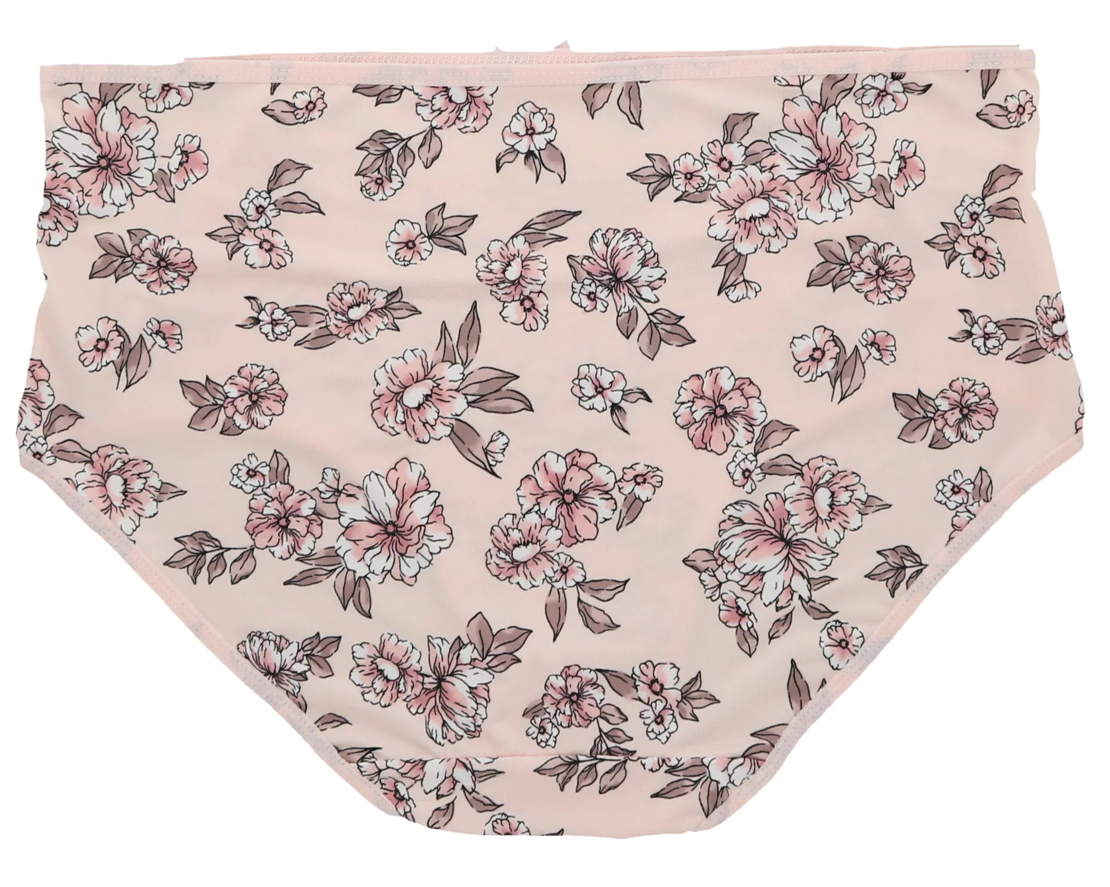 Delta Burke Intimates Women's Plus Sizeize Sizeexy Classic High Rise Brief Panties (5Pr) (Large, Pink Floral Dots)