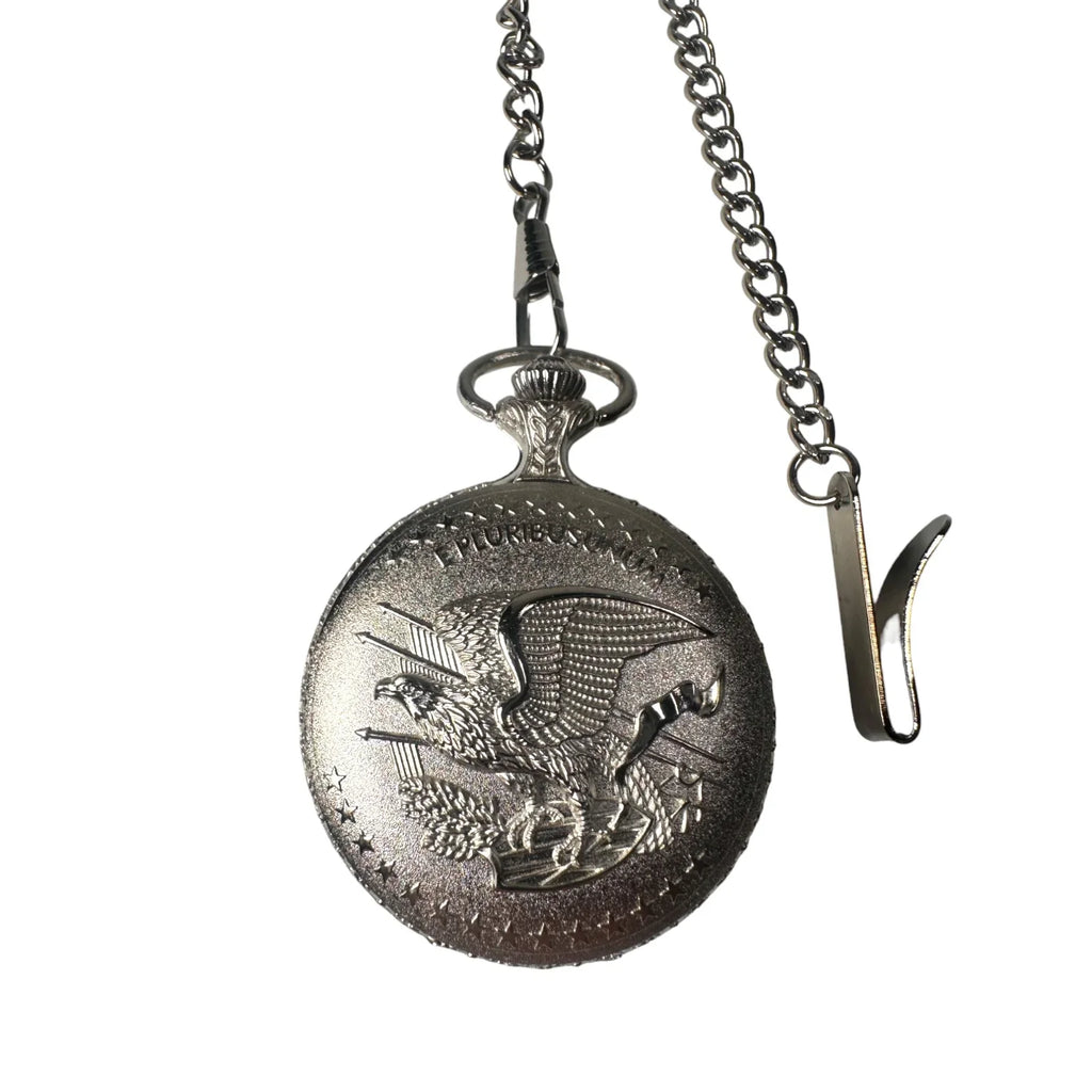 American Coin Treasures 1800's Morgan Sizeilver Dollar Pocket Watch