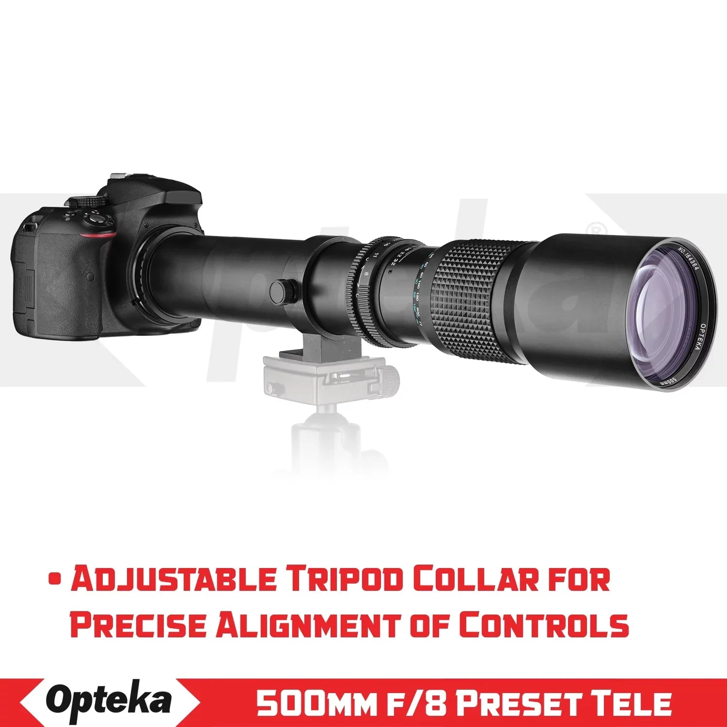 Opteka 500mm f/8 Telephoto Lens for Canon EOSize M M50 M100 M5 M6 M2 M3