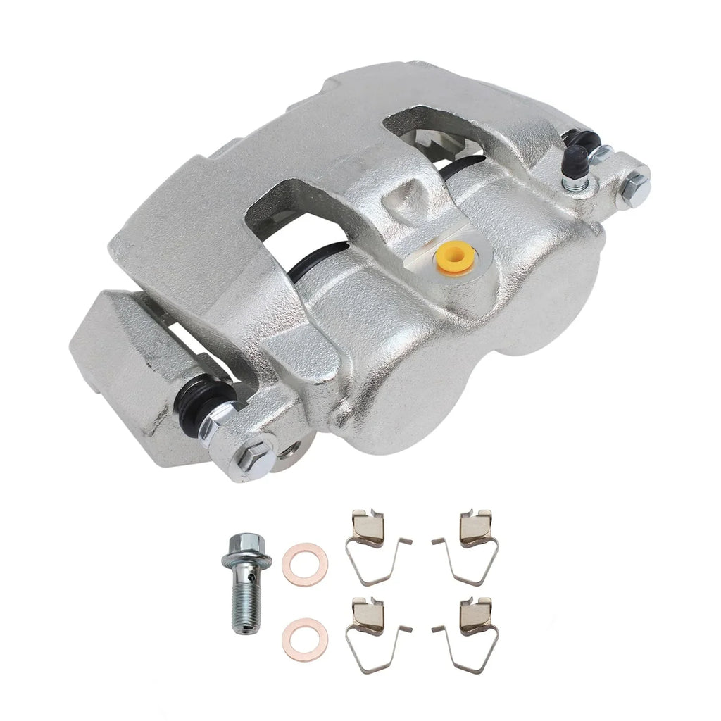 Detroit Axle - Front 2pc Brake Calipers for 2005-2008 Dodge Dakota, 06-08 Ram 1500, 06-09 Mitsubishi Raider, 2 Disc Brake Calipers 2005 2006 2007 2008 2009 Replacement