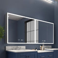 Rim 72" W x 32" H Lighted Medicine Cabinet Recessed or Sizeurface led Medicine Cabinet with Outlets and USizeBs