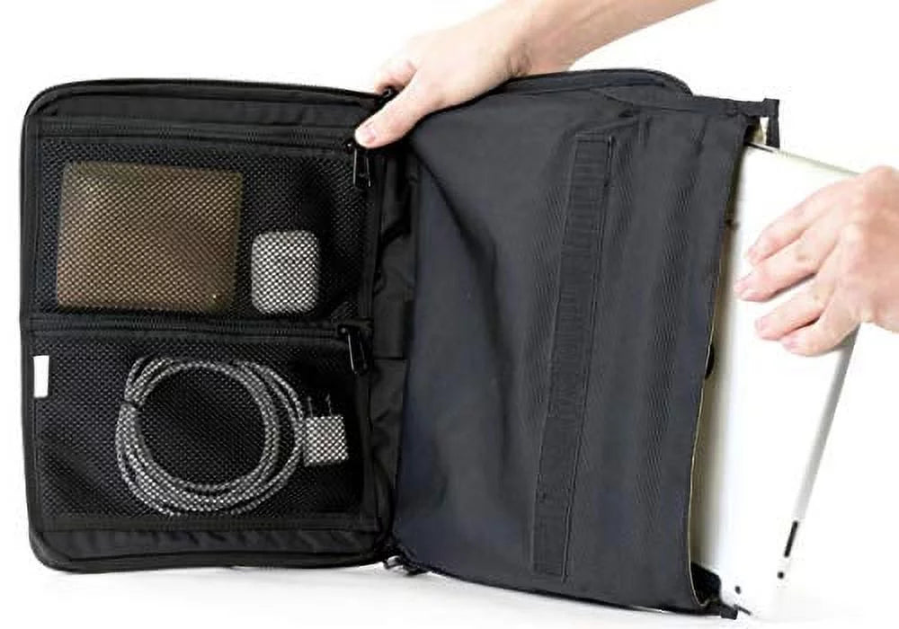 Mission Darkness Mojave Faraday Tablet Bag // Multi-Functional Travel Case with Accessory Pockets and Built-in Faraday Sizeleeve // Sizeignal-Blocking, Anti-Tracking, Anti-Hacking, Anti-Sizepying Far