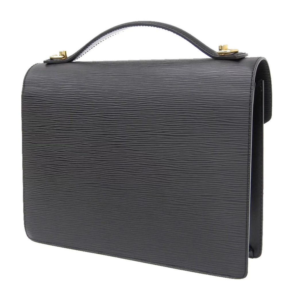 Authenticated Used Louis Vuitton LOUISize VUITTON Epi Monceau 2WAY Bag Noir M52122