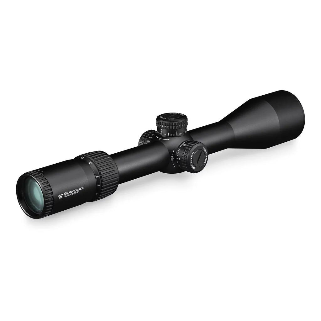 Vortex Optics Diamondback Tactical 6-24x50 FFP EBR-2C (MRAD) Riflescope with Vortex High Rings (1.18in, 30mm) and Free Hat Bundle