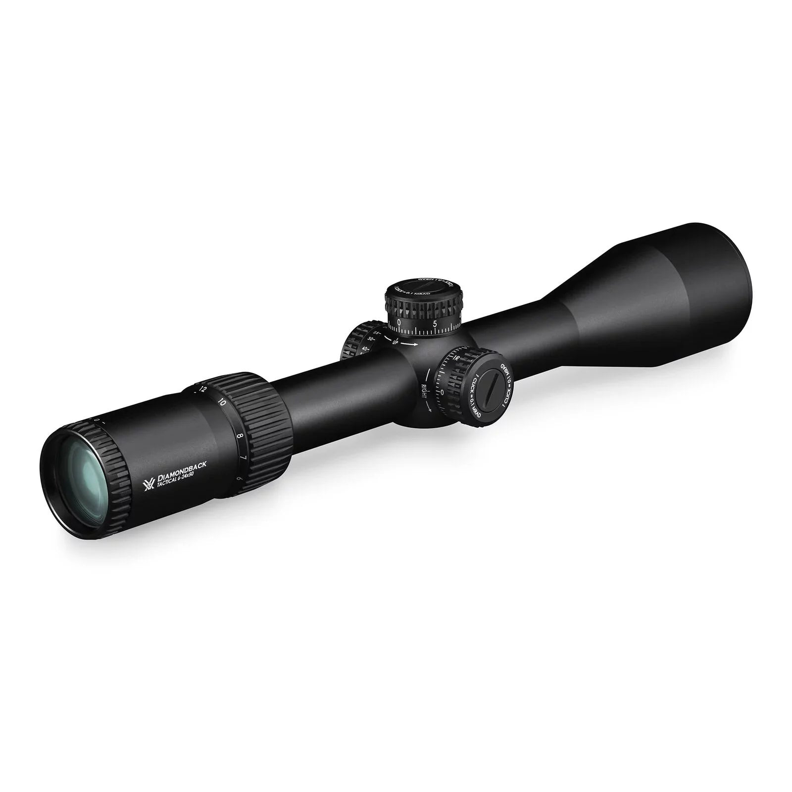 Vortex Optics Diamondback Tactical 6-24x50 FFP EBR-2C (MRAD) Riflescope with Vortex High Rings (1.18in, 30mm) and Free Hat Bundle