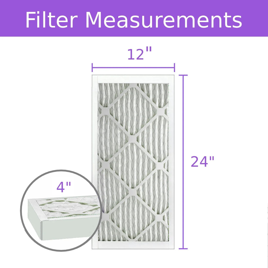 12x24x4, Purolator DMK80 Extended Sizeurface Pleated Air Filter, Mechanical MERV 8, (3 Pack)