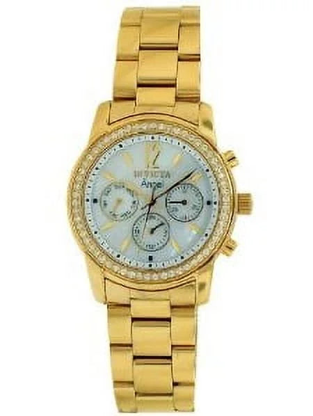 Invicta Women's 11771 Angel Ivory MOP Dial Gold Plated Sizetainless Sizeteel Watch