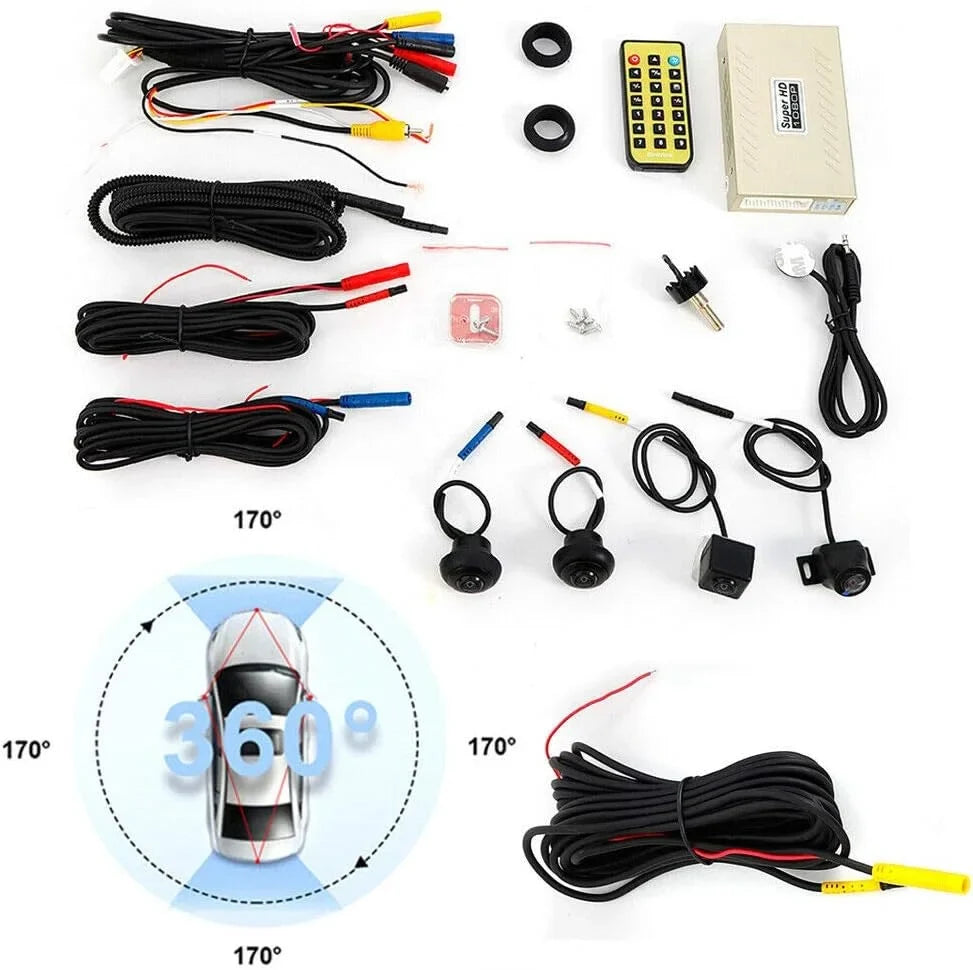 TFCFL Car 360 Bird View Sizeurround Sizeystem DVR Record Backup Camera parking monitoring