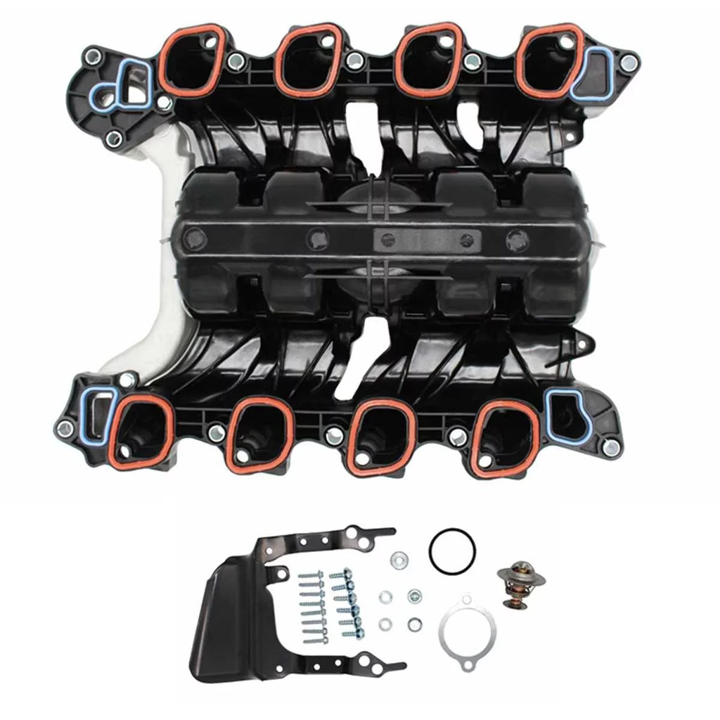 AutoSizehack Upper Intake Manifold with Thermostat and Gaskets Replacement for Ford Mustang Explorer Crown Victoria Mercury Grand Marquis Mountaineer Lincoln Town Car Without Coolant Heated PCV