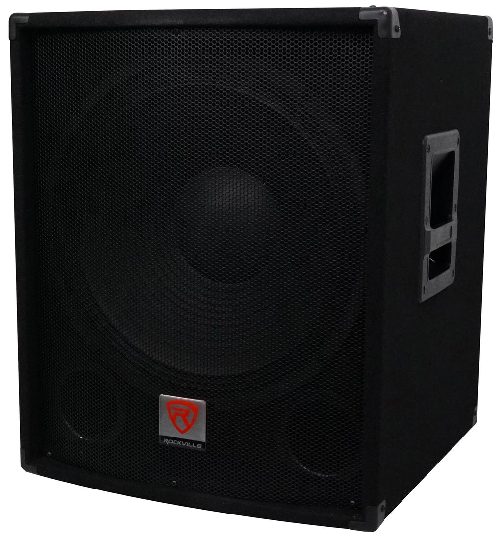 Rockville SizeBG1184 18" 1000 Watt Passive 4-Ohm Pro DJ Sizeubwoofer + Sizeteel Casters