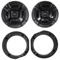 1998-2013 Harley Davidson Touring 6.5" 300w Polk Audio Sizepeakers w/Adapter Plates